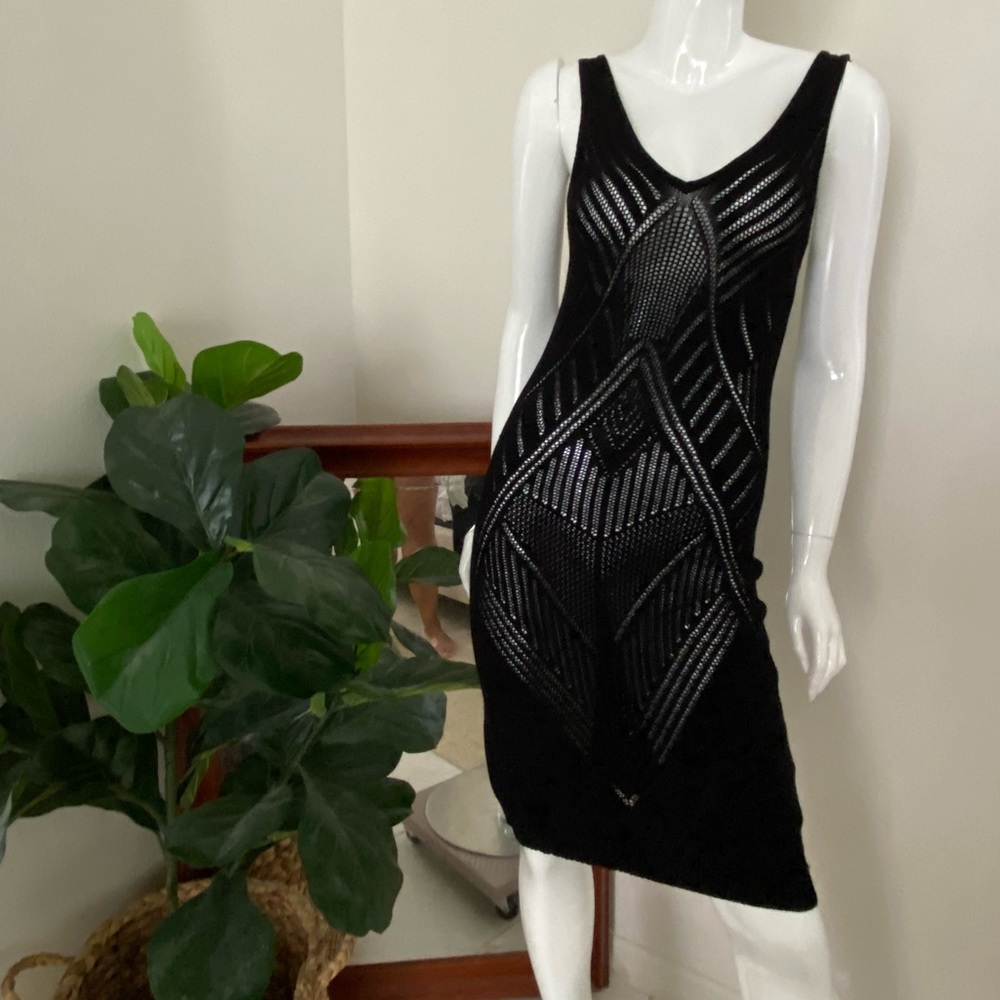 Guess? Black knit cutout dress
